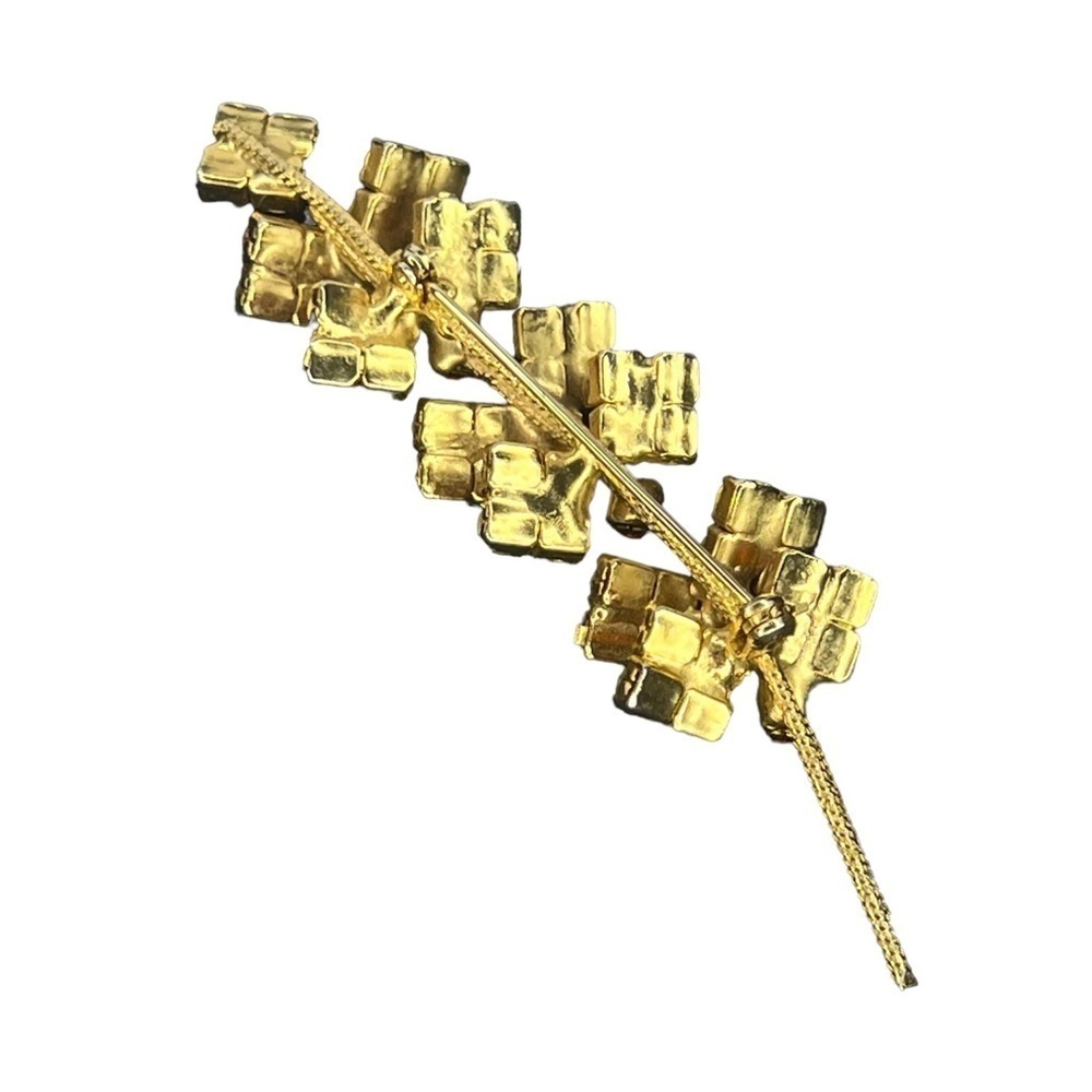 Vintage Rhinestone Flower Pin - Picture 2 of 9